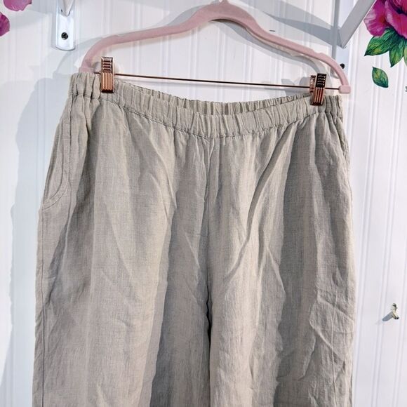 FLAX by Jeanne Engettet pants Sz L 100% Linen Sz L - Picture 3 of 8